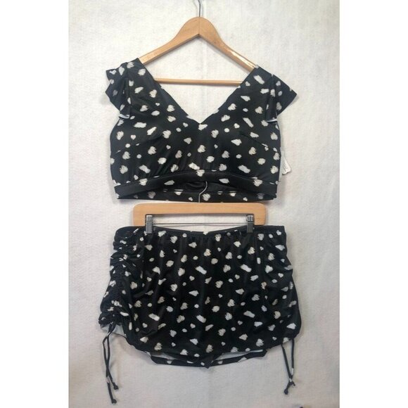 Swim by Cacique 2 Pc Swimsuit Lightly Lined No Wire Top + Swim Skirt Women's 18 - Picture 2 of 15